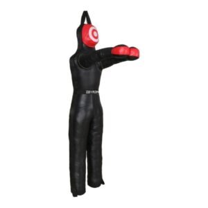 Unfilled standing dummy for professional martial arts practice